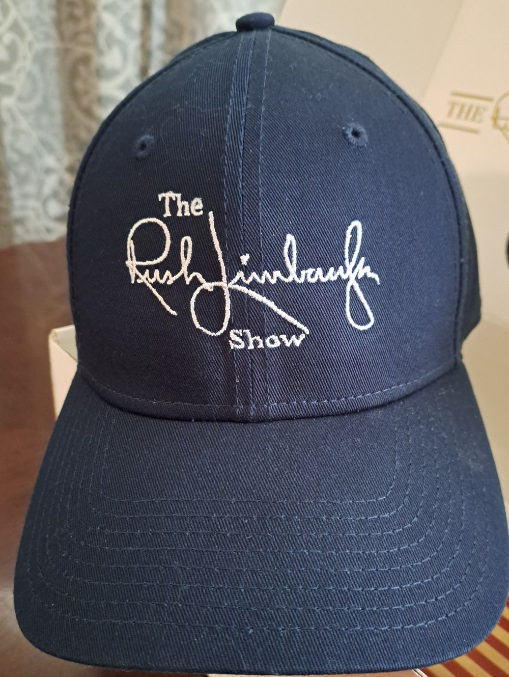 Rush Limbaugh Show Hat, New Era 9Forty Adjustable Navy/White